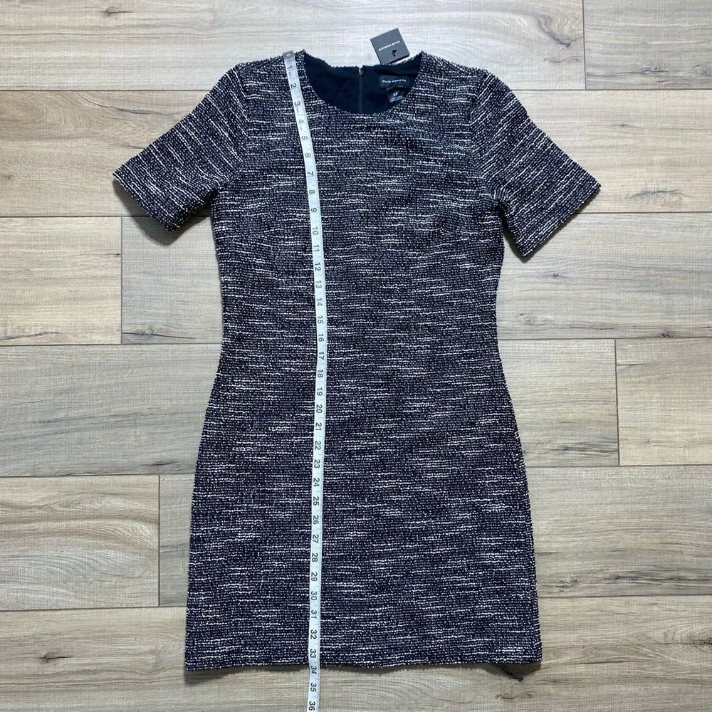 Club Monaco Womens‎ Textured Short Sleeve Lined Dress Size Small Black Mix